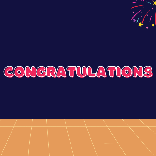 Purple color wish card, Congratulations.