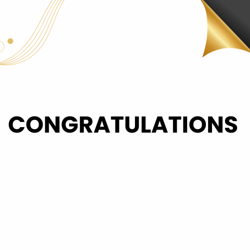 Simple white color wish card, Congratulations.