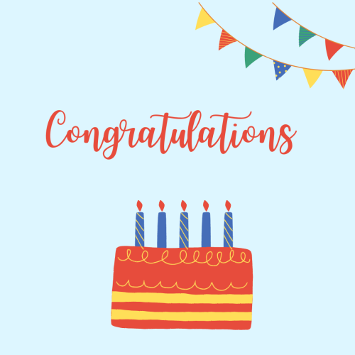 An artistic cake design, Congratulations.