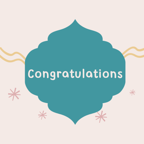 Congratulations, simple wish card design.