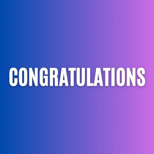 Purple and blue mix wish card design, Congratulations.