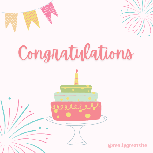 Congratulations, a birthday theme design.