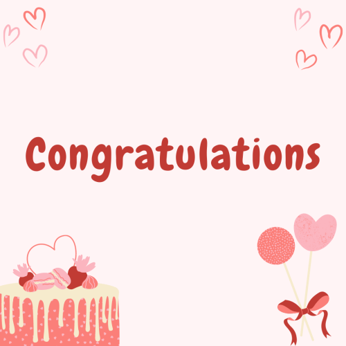 Pink theme birthday design, Congratulations.