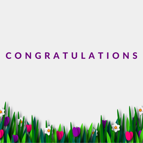 Flowers on the bottom, Congratulations.