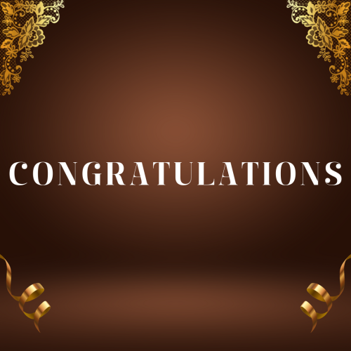 Royal theme wish card design, Congratulations.