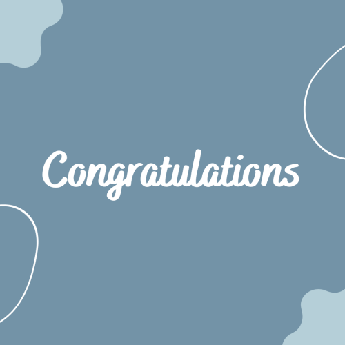 Congratulations, wish card.