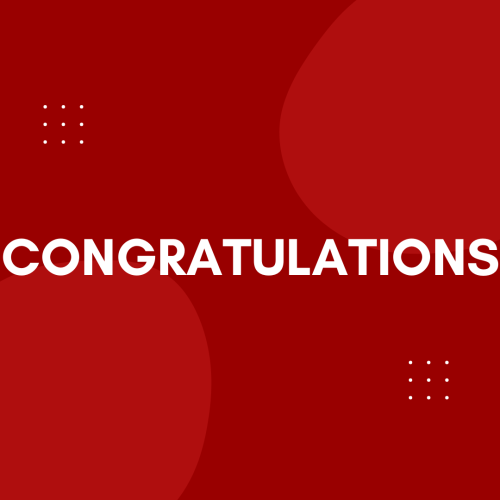 Red theme wish card, Congratulations.