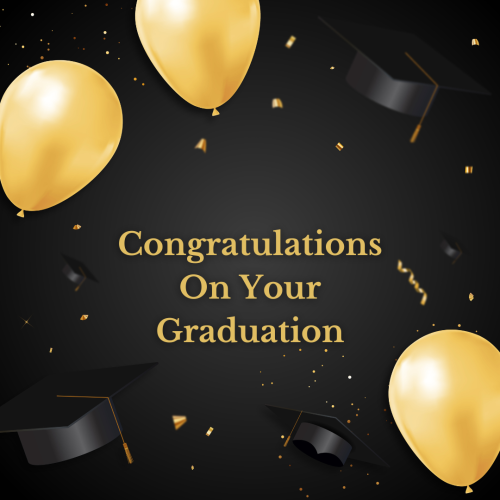 Congratulations On Your Graduation Black Color Background