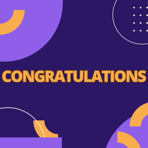 Purple color wish card for a friend, Congratulations.