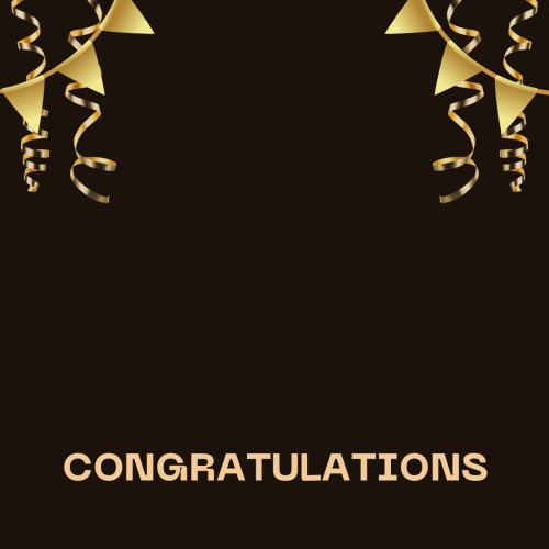 Congratulations, wish card.