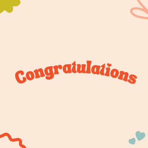 Wish card for congratulation, Congratulation.