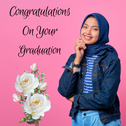 Girl Looks Happy On Completed Her Graduation, Congratulations On Your Graduation