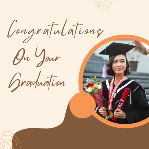 Girl Wearing Graduate Cap Completed Graduation, Congratulations On Your Graduation