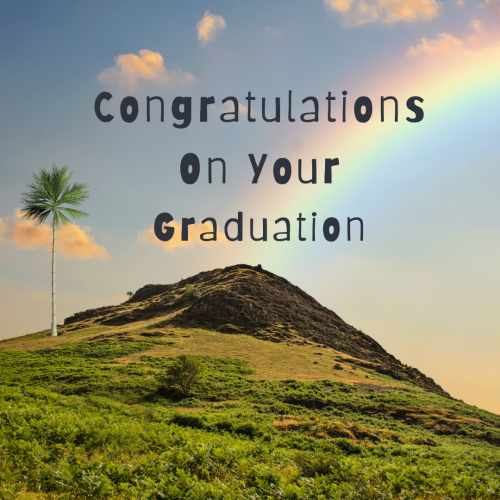 Congratulations On Your Graduation, Image Card Beautiful Rainbow