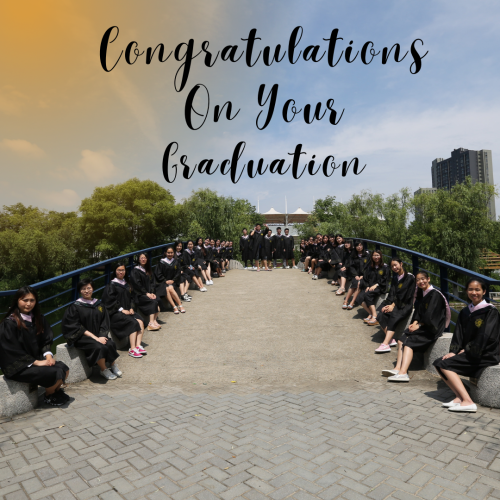 Congratulations On Your Graduation, Students Enjoy Last Day At University Wearing Black Dress