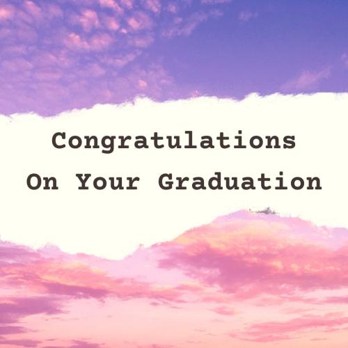 Congratulations On Your Graduation, Image Card Red Sky