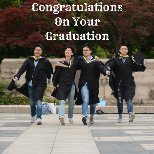 Congratulations On Your Graduation, Students Looks Happy 