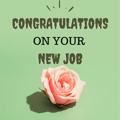 Congratulations On Your New Job, you have set the benchmarks for others to follow.