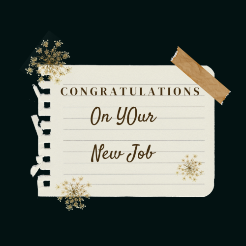 Beautiful Image Card For Wishing, Congratulations On Your New Job