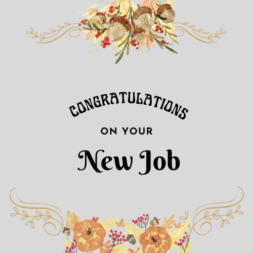 Image Card With Flowers, Congratulations On Your New Job