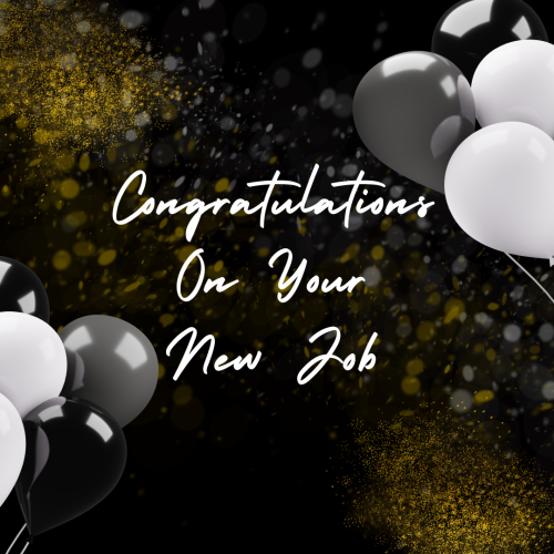 Congratulations On Your New Job, Image Card For Wishing With Balloons