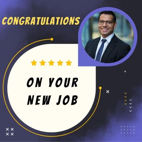 Congratulations On Your New Job, Men Starting His New Job Looks Happy