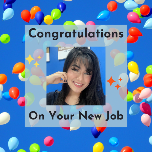 Congratulations On Your New Job, Girl Looks Happy On Her New Job