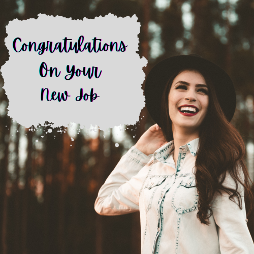 Congratulations On Your New Job, Girl Wearing Black Hat Looks Happy