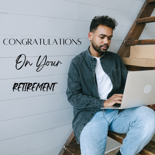 Boy Saying To His Friend Congratulations On  Retirement 