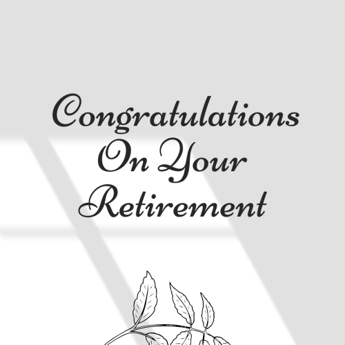 Image Card For Wishing White Colour, Congratulations On Your Retirement