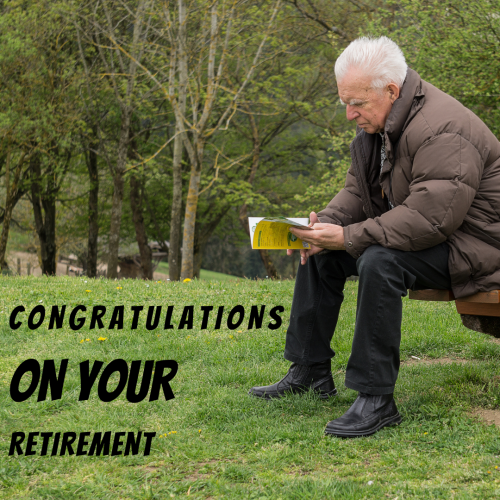 Congratulations On Your Retirement, Old Men Reading A Book 