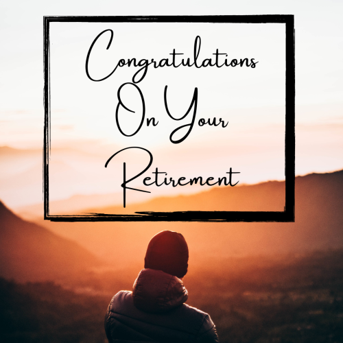 Congratulations On Your Retirement the Boy Looking The Sunset.
