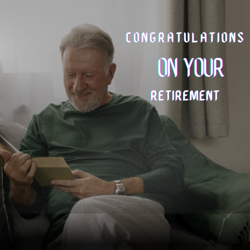 Men Looks Happy And Read A Book, Congratulations On Your Retirement