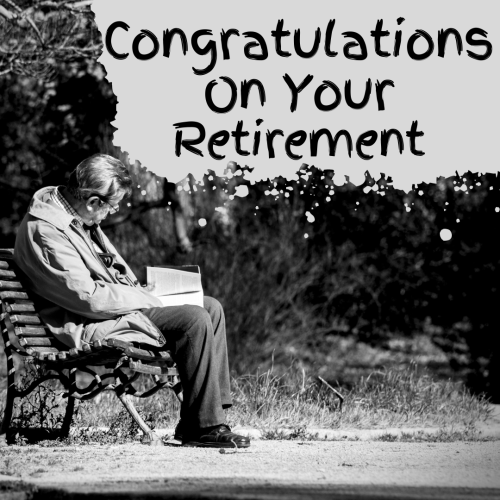 Old Man Sitting Alone Reading A Book, Congratulations On Your Retirement