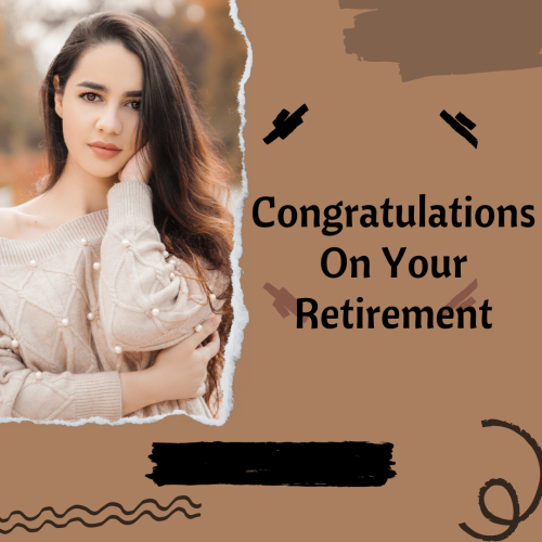 Beautiful Image Of Girl, Congratulations On Your Retirement.  