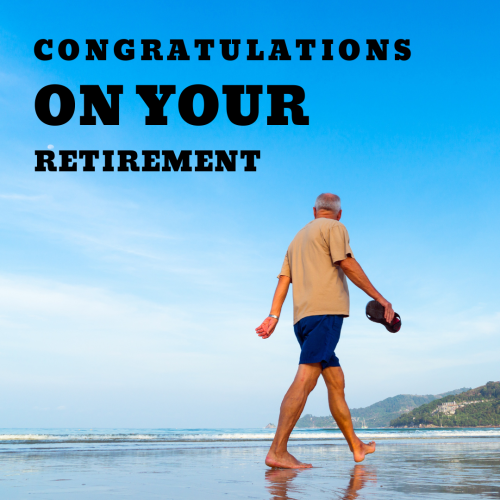Congratulations On Your Retirement, Old Men Walking On The Beach