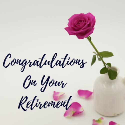 Congratulations On Your Retirement, Image Card With Red Rose