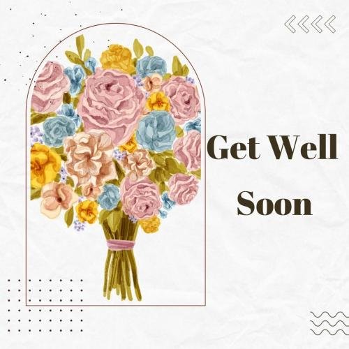 Get-Well-Soon-Wishing Card With Flowers