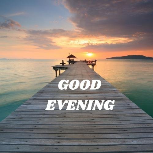 Lake view on wish card Good Evening