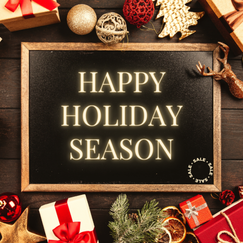 Happy Holiday Season, Lots of gifts and decoration items.