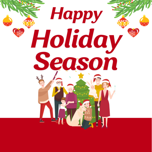 Christmas tree a family and dog, Happy holiday season.