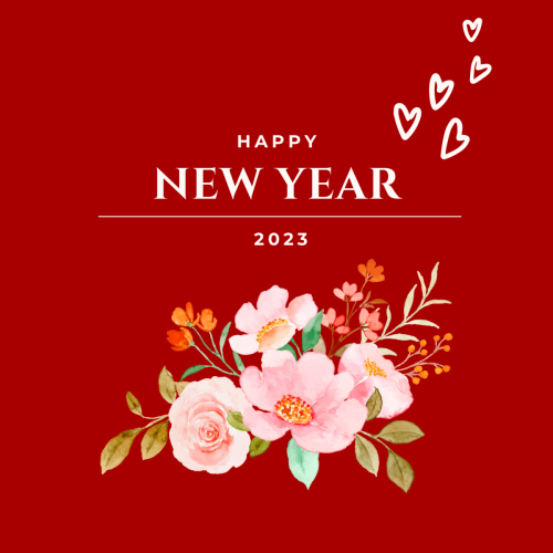 Image Card In Red Color, Happy New Year