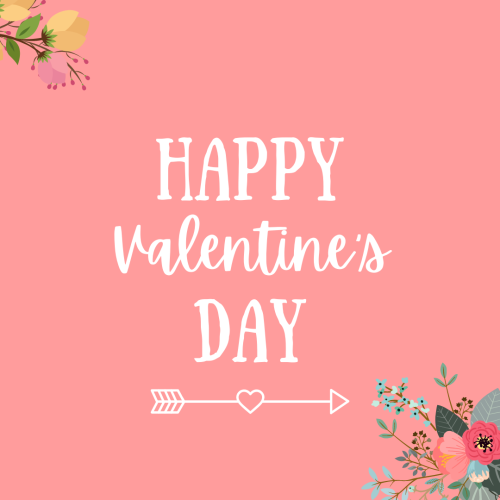 Happy Valentine's Day, pink background and flower on design.