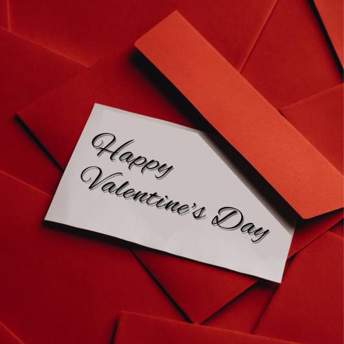 Letter in the paper, Happy Valentine's Day.