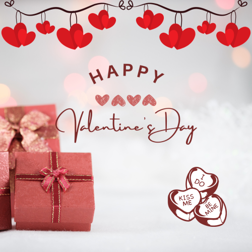 Gifts and white background, Happy valentine's day.