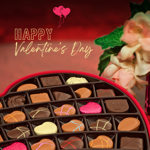 Beautiful chocolate box, Happy valentine's day.