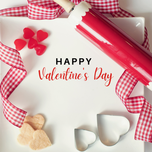 Happy Valentine's Day, ribbon on design..