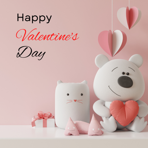 Two bear toy, Happy valentine's day.
