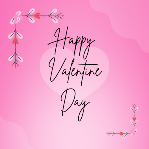 Pink background and lite white heart on it, Happy valentine's day.