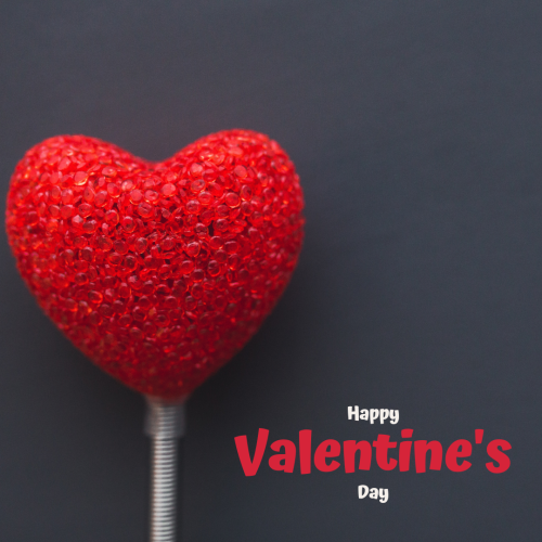 A girl holding a heart shape, Happy valentines day.